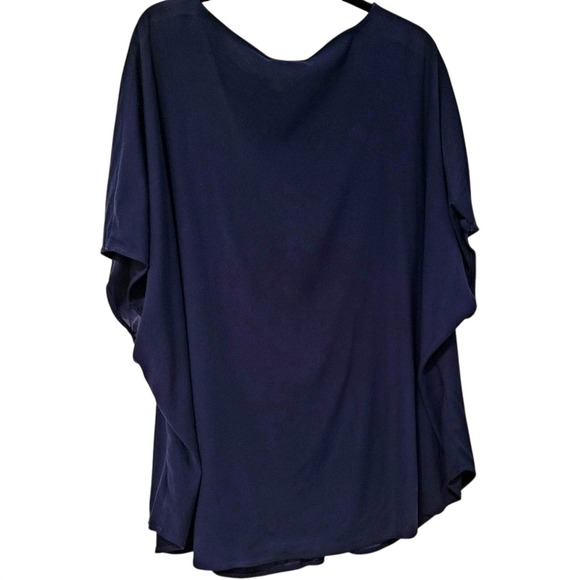 NWT Universal Standard Navy Mackaya Luxe Twill Knot Top 30-32 US 2XL - Picture 7 of 9